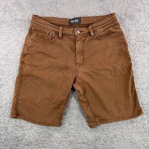 DU/ER No Sweat Shorts Mens 34 Brown Performance Stretch 5-Pocket Gorpcore Slim